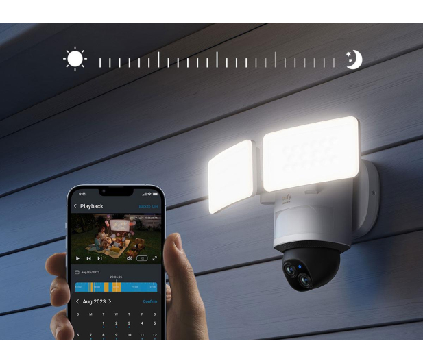 Eufy Kamera z reflektorem E340 Biała - 1505414 - zdjęcie 9